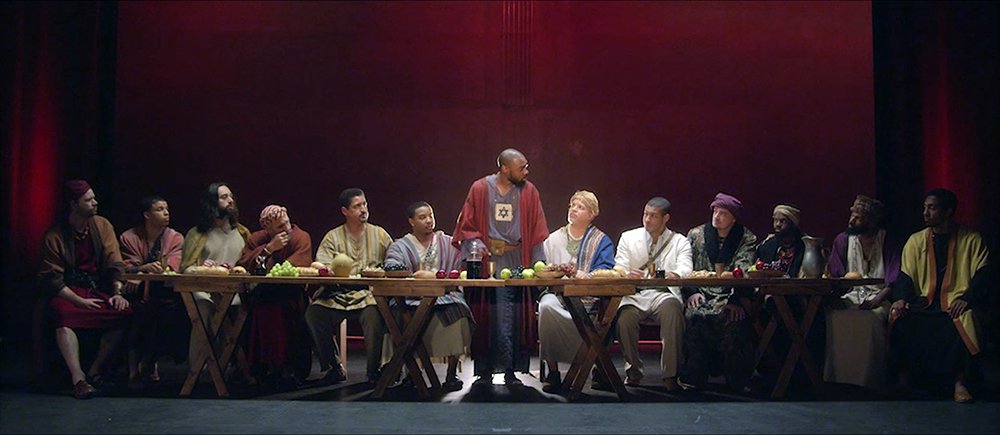 The Last Supper scene in the new film “Revival!” Photo courtesy of TriCoast Worldwide