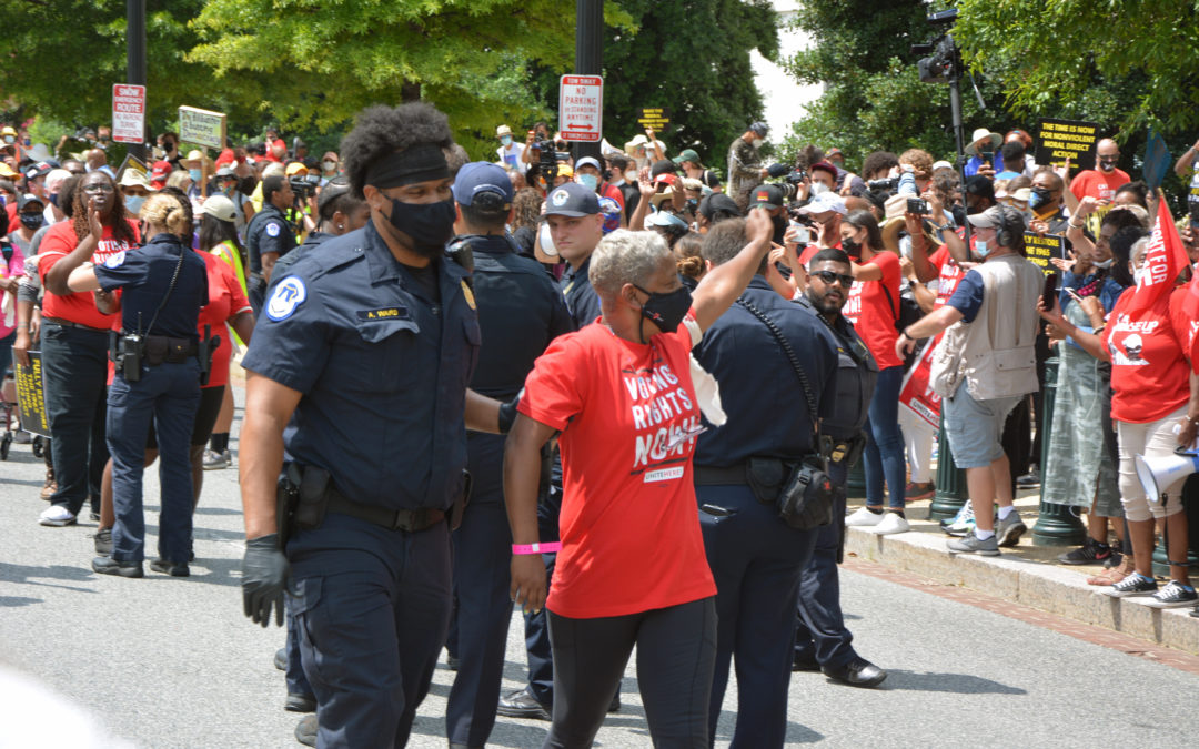 Hundreds arrested at Capitol while protesting for voting rights, minimum wage