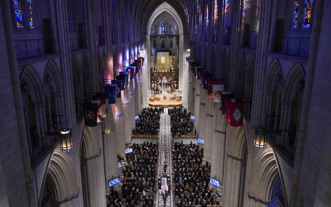 ‘Colin loved the church’: Powell recalled as Episcopalian at cathedral funeral